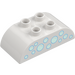 Duplo White Brick 2 x 4 with Curved Sides with Bubbles (77951 / 98223)