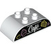 Duplo Wit Steen 2 x 4 met Gebogen Zijkanten met &quot;Café&quot; en Cakes Decoratie (65985 / 98223)