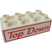 Duplo White Brick 2 x 4 with &#039;Top Down&#039; (3011 / 89910)