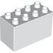 Duplo White Brick 2 x 4 x 2 (31111)