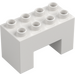 Duplo White Brick 2 x 4 x 2 with 2 x 2 Cutout on Bottom (6394)