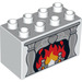 Duplo White Brick 2 x 4 x 2 with Fire Place (31111 / 72225)