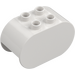 Duplo White Brick 2 x 4 x 2 with Rounded Ends (6448)