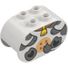 Duplo White Brick 2 x 4 x 2 with Rounded Ends with Cow Body with Hands and Bell (6448 / 105358)