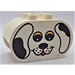 Duplo White Brick 2 x 4 x 2 with Rounded Ends with Dog Face (6448)