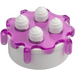 Duplo White Cake with Transparent Dark Pink Icing (35682 / 76317)