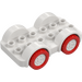 Duplo White Car with Red Wheels (35026)