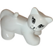 Duplo White Cat (Stretching) with Short Tail (52768 / 54866)