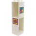 Duplo White Column 2 x 2 x 6 with cats in frame Sticker (6462)