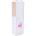 Duplo White Column 2 x 2 x 6 with drawer slot and dark pink doorbell