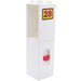 Duplo White Column 2 x 2 x 6 with drawer slot and red doorbell with number &#039;28&#039; sign Sticker (75179)