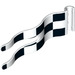 Duplo White Flag 2 x 5 with Black &amp; White Chequered Flag with Holes (51725 / 98410)