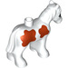 Duplo Blanco Foal con Grande Rojo Spots (75723)