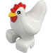 Duplo White Hen with Rounded Eyes (37427)