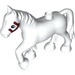 Duplo Blanco Caballo con Rojo Brida (1376 / 25221)