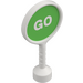 Duplo Wit Rond Sign met &quot;Go&quot; (41759 / 43823)