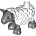 Duplo White Sheep with Woolly Coat and Pointy Ears (37152)