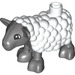 Duplo Valkoinen Sheep jossa Woolly Coat ja Pointy Korvat (37152)