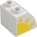 Duplo Blanc Pente 45° 2 x 2 x 1.5 avec Incurvé Côté avec Sun Droite (11170 / 101561)