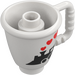 Duplo White Tea Cup with Handle with Train and heart steam (27383 / 38489)