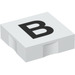 Duplo White Tile 2 x 2 with Side Indents with &quot;B&quot; (6309 / 48462)