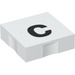 Duplo White Tile 2 x 2 with Side Indents with &quot;c&quot; (6309 / 48471)