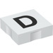 Duplo White Tile 2 x 2 with Side Indents with &quot;D&quot; (6309 / 48472)