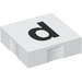 Duplo White Tile 2 x 2 with Side Indents with &quot;d&quot; (6309 / 48473)