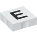 Duplo Blanco Plana 2 x 2 con Lado Indents con &quot;E&quot; (6309 / 48474)