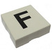 Duplo White Tile 2 x 2 with Side Indents with &quot;F&quot; (6309 / 48476)