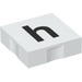 Duplo White Tile 2 x 2 with Side Indents with &quot;h&quot; (6309 / 48481)