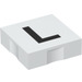 Duplo White Tile 2 x 2 with Side Indents with &quot;L&quot; (6309 / 48520)