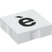 Duplo White Tile 2 x 2 with Side Indents with Letter e with Grave (6309 / 48653)