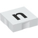 Duplo Bianco Piastrella 2 x 2 con Lato Indents con &quot;n&quot; (6309 / 48530)