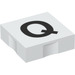 Duplo White Tile 2 x 2 with Side Indents with &quot;Q&quot; (6309 / 48545)