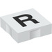 Duplo White Tile 2 x 2 with Side Indents with &quot;R&quot; (6309 / 48548)