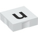 Duplo hvid Flise 2 x 2 med Side Indents med &quot;u&quot; (6309 / 48560)