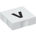 Duplo Vit Bricka 2 x 2 med Sida Indents med &quot;v&quot; (6309 / 48563)