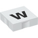 Duplo White Tile 2 x 2 with Side Indents with &quot;w&quot; (6309 / 48565)