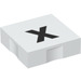 Duplo White Tile 2 x 2 with Side Indents with &quot;x&quot; (6309 / 48586)