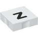 Duplo Bianco Piastrella 2 x 2 con Lato Indents con &quot;z&quot; (6309 / 48591)