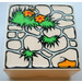 Duplo White Tile 2 x 2 x 1 with Park Mosaic Print 16 (2756)