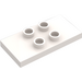 Duplo White Tile 2 x 4 x 0.33 with 4 Center Studs (Thin) (4121)