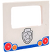 Duplo White Van Door with Police Pattern (58236)