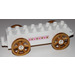 Duplo White Wagon with Gold Wheels with Hearts and Crowns (Both Sides) Sticker (76087)