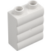 Duplo White Wall 1 x 2 x 2 Plank Pattern (18783)