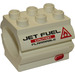 Duplo White Watertank with &#039;JET FUEL&#039;, &#039;CAUTION&#039;, &#039;FLAMMABLE&#039; and flame Sticker (6429)