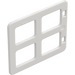 Duplo White Window 4 x 3 with Bars with Same Sized Panes (90265)