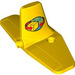 Duplo Yellow Airplane Rudder 8 x 3 x 3 with Cargo Logo (63035)