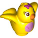 Duplo Yellow Bird with Pink Bow and Feathers (33364 / 46565)